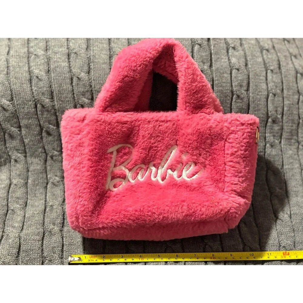 Barbie x Skinnydip Pink Plush Fluffy tote bag